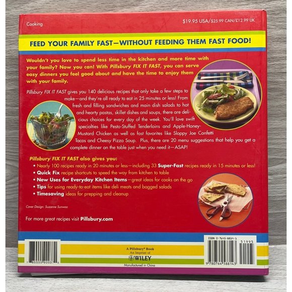 Pillsbury Fix it Fast Cookbook 25 Minutes or Less Dinner Recipes 2005 - Picture 3 of 10